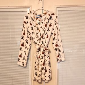Berkshire Peanuts Snoopy Halloween Theme Women's Hooded Robe